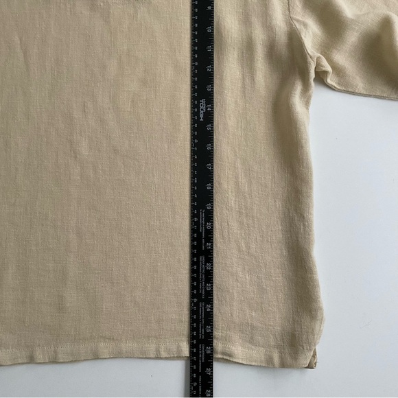 Island Importer Womens Linai Shirt Sz M Yellow Yoga  Meditation Lagenlook Hippie - Picture 4 of 9